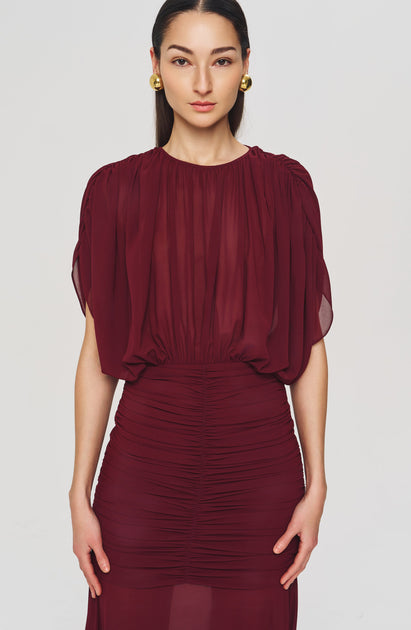 open lace back dress The Maya Long Sleeve Butterfly Wrap Dress  8apart