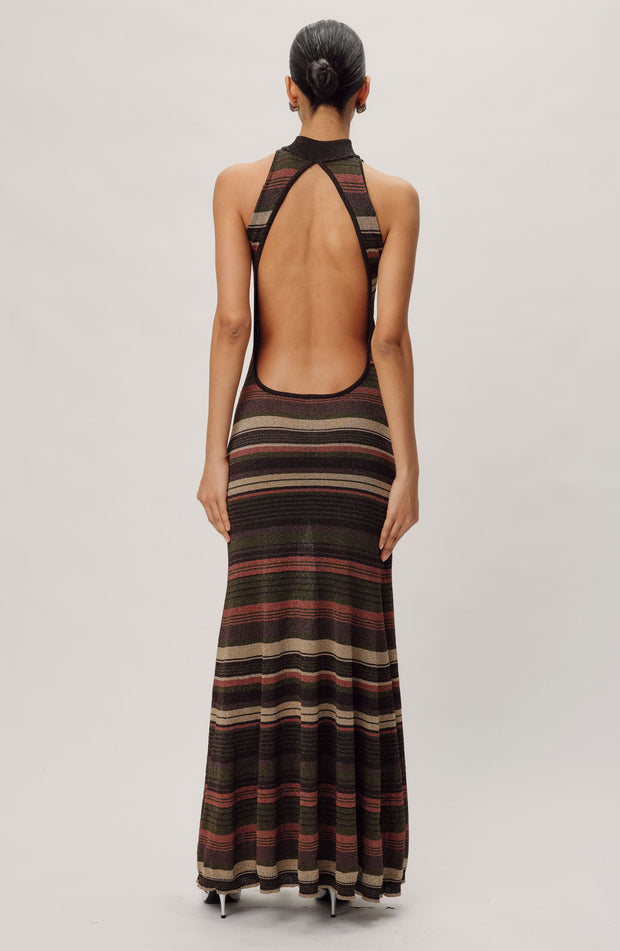 Arlo Knit Dress - Forest Brown Multi