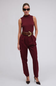 Ronny Tuxedo Trousers - Oxblood