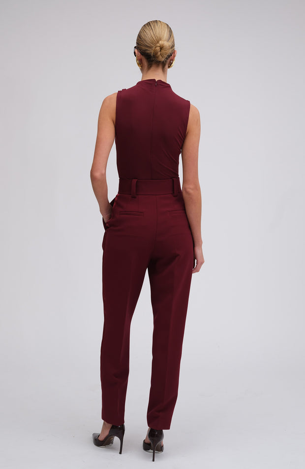 Ronny Tuxedo Trousers - Oxblood