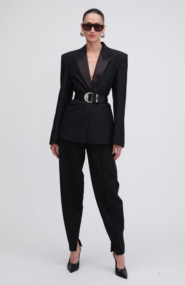 Ronny Tuxedo Trousers - Black