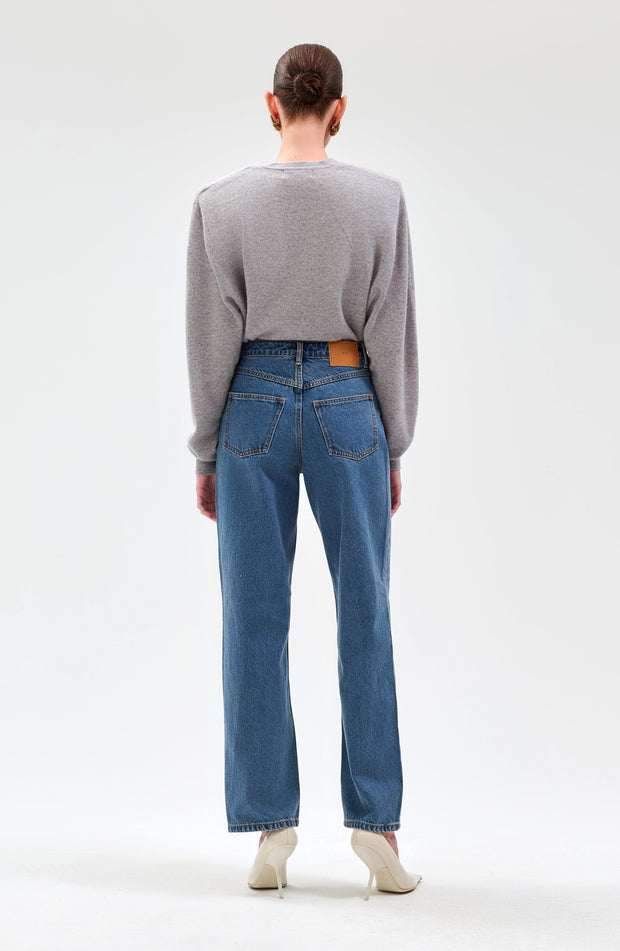 Landen Cashmere Sweater - Light Grey