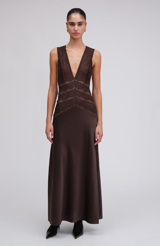 Naila Dress - Chocolate Brown