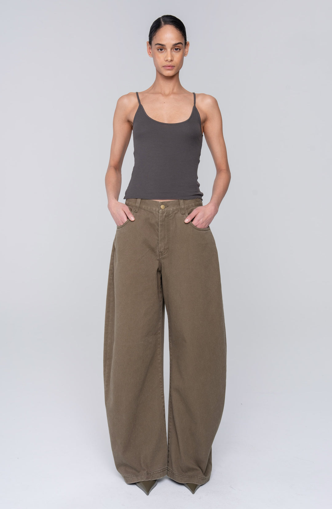 [RIBBONBIT] ☆ Carob Brown Slacks Carob Brown Slacks - RIBBONBIT