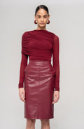 Dorian Skirt - Burgundy - Ronny Kobo