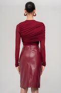 Dorian Skirt - Burgundy - Ronny Kobo