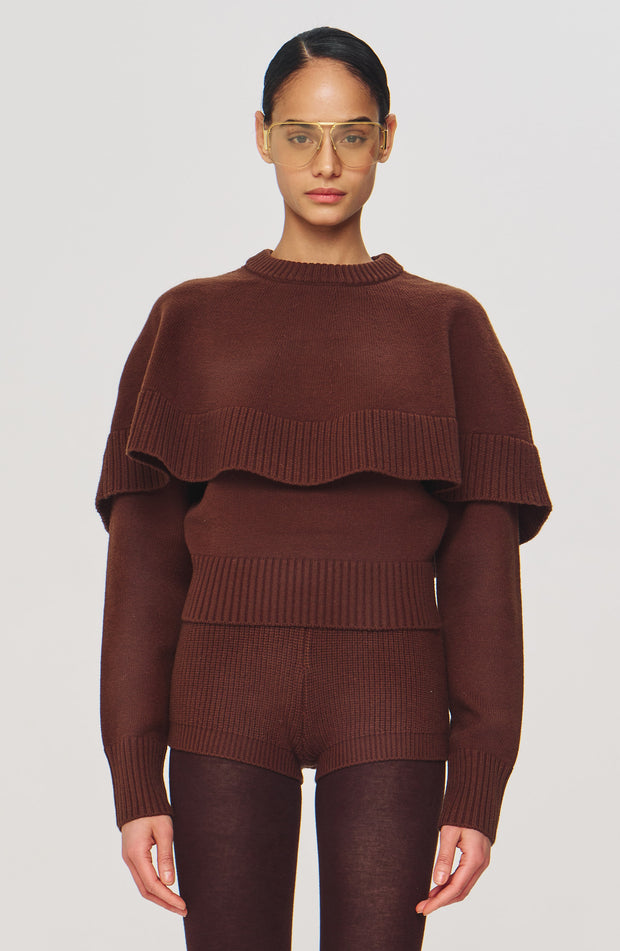 Evian Knit Top - Brown