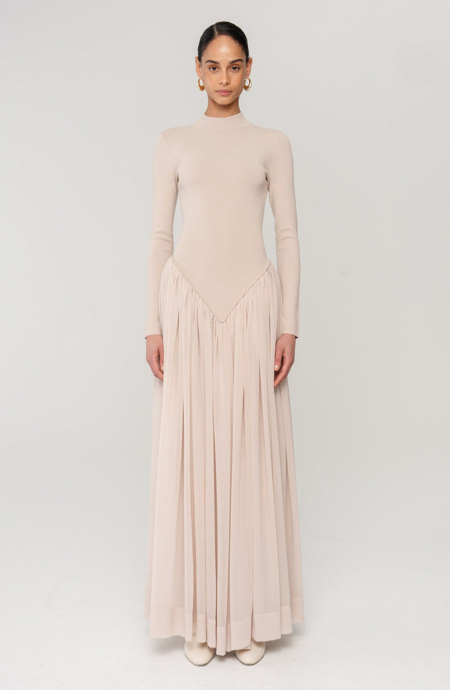 Speck Knit Dress - Sand - Ronny Kobo