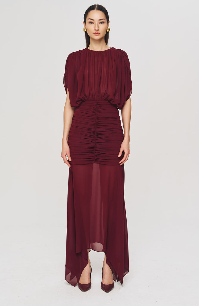 Louisa Dress Xs / Burgundy