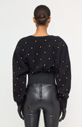 Corin Crystal Knit V-Neck - Ronny Kobo