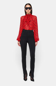 Zenia Top - Red/Black