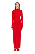 Scorpio Dress in Red front body view