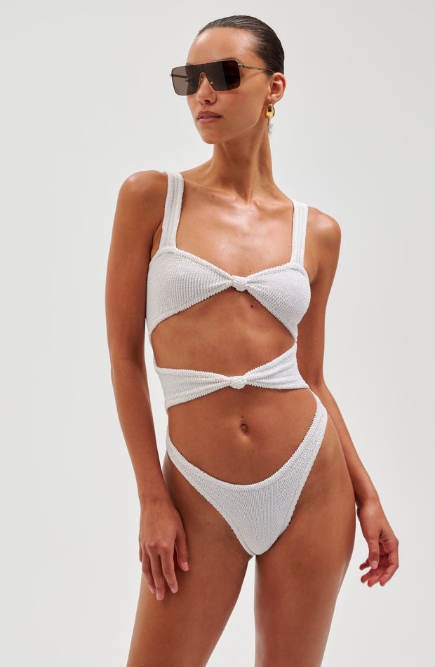 Corset Knot One Piece - White