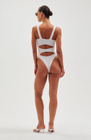 Corset Knot One Piece - White