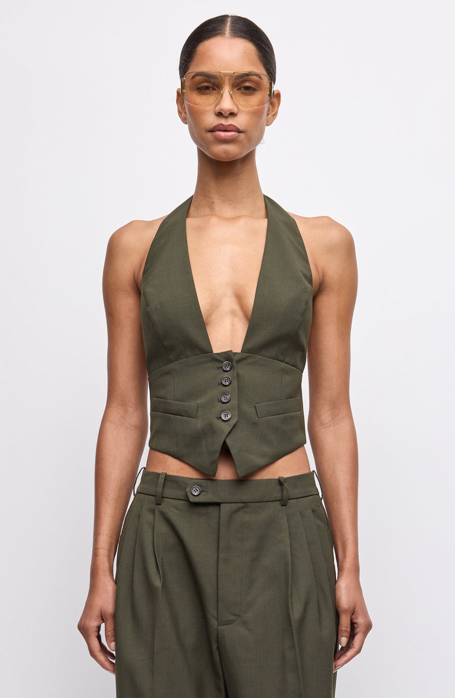 Alesis Vest - Olive Green - Ronny Kobo