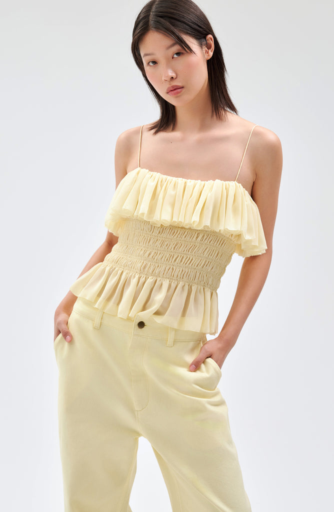 Alexi Top - Pastel Yellow – Ronny Kobo
