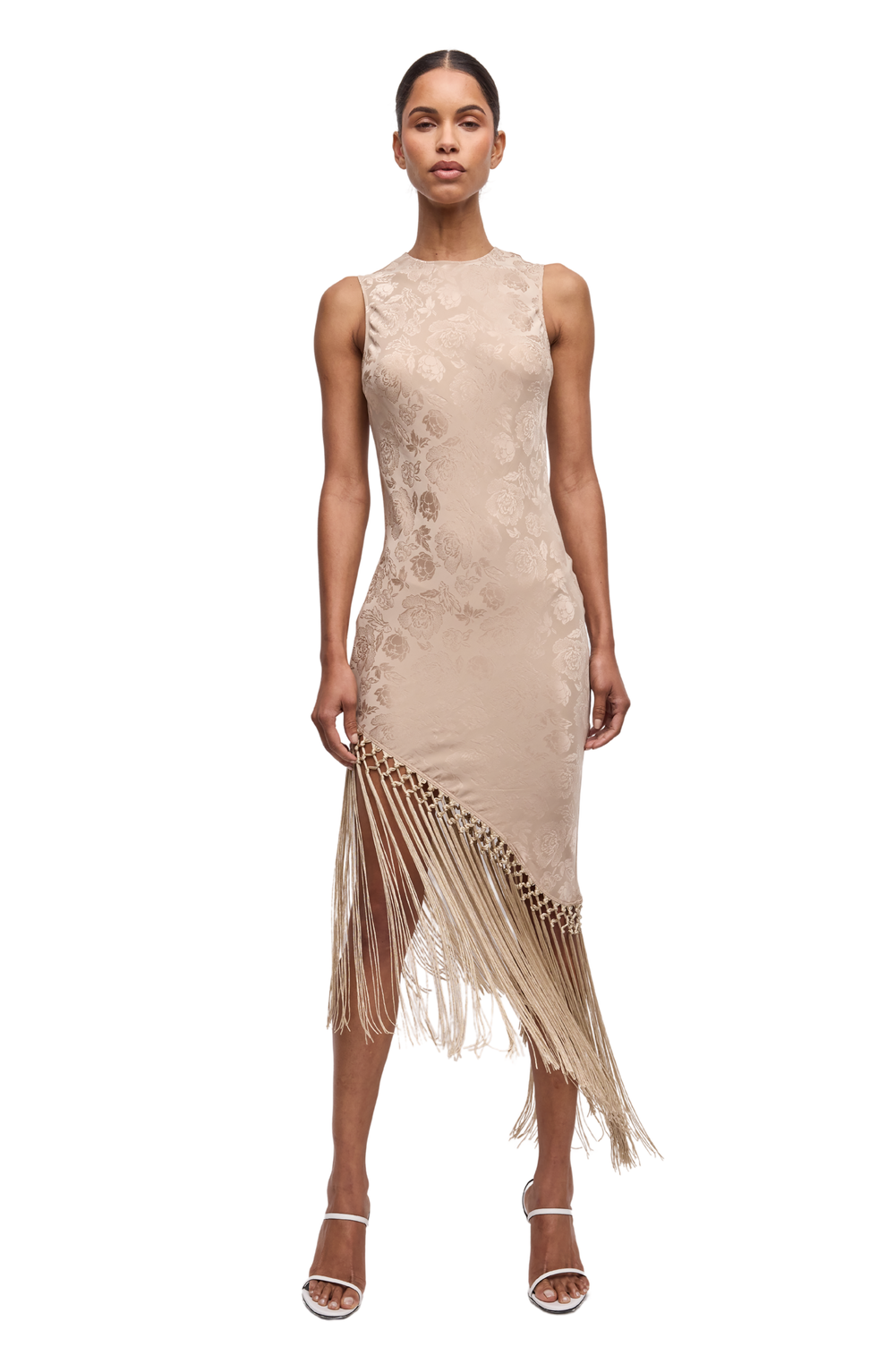 Ronny Kobo Women's Alexina Asymmetrical Dress - Tan/Beige - Size XS