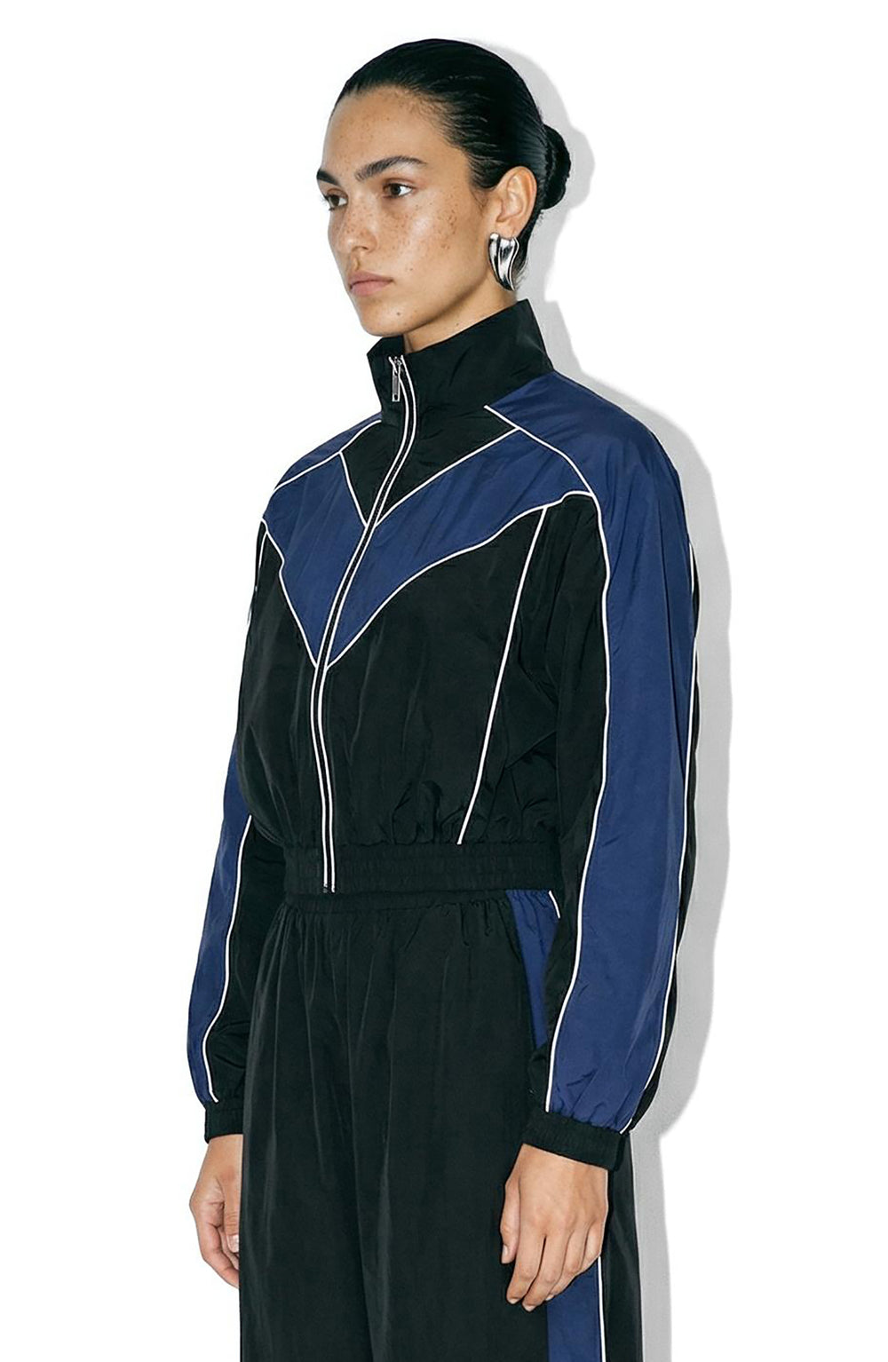 Brenton Cropped Jacket - Black/Navy - Ronny Kobo