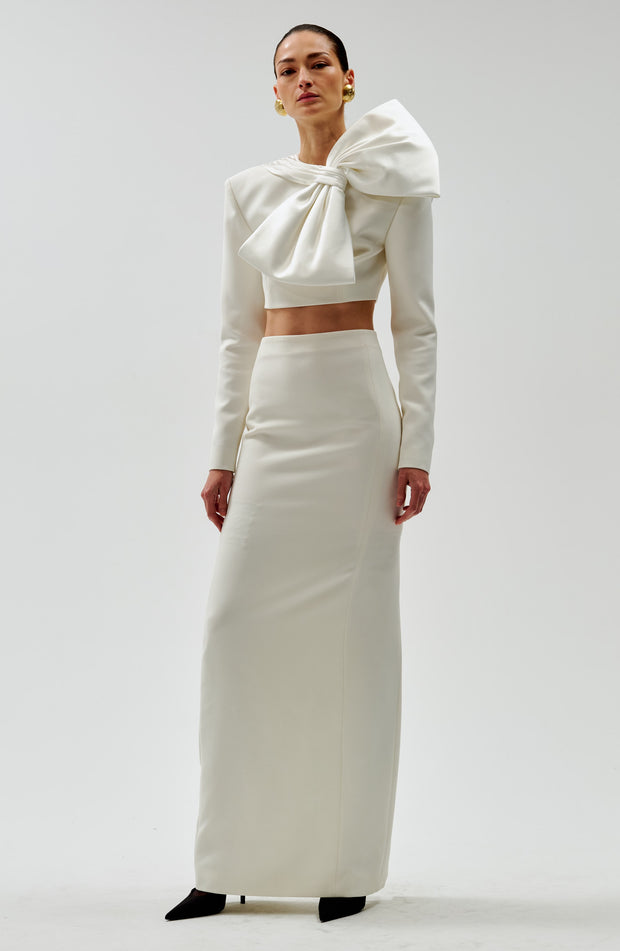 Issa Column Skirt - Ivory