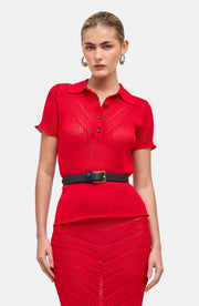 Kevin Knit Polo Shirt Front View