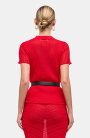 Kevin Knit Polo Shirt Back View