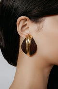 Aster Earrings - Dark Wood - Ronny Kobo