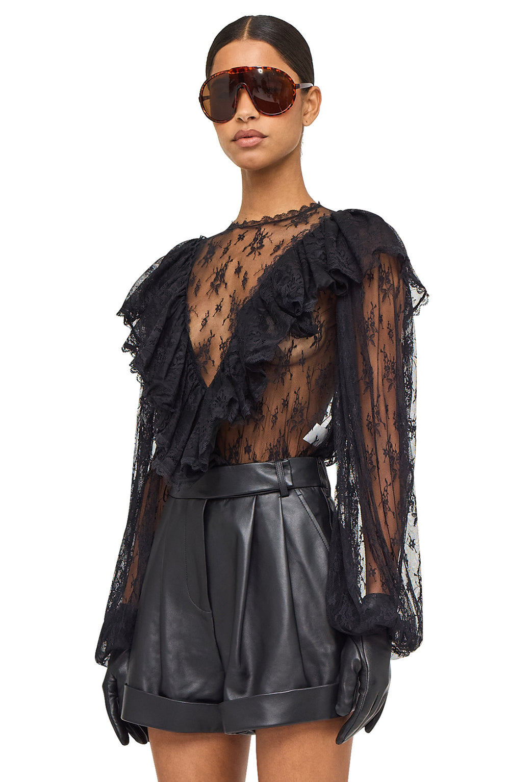Talia Blouse - Black - Ronny Kobo