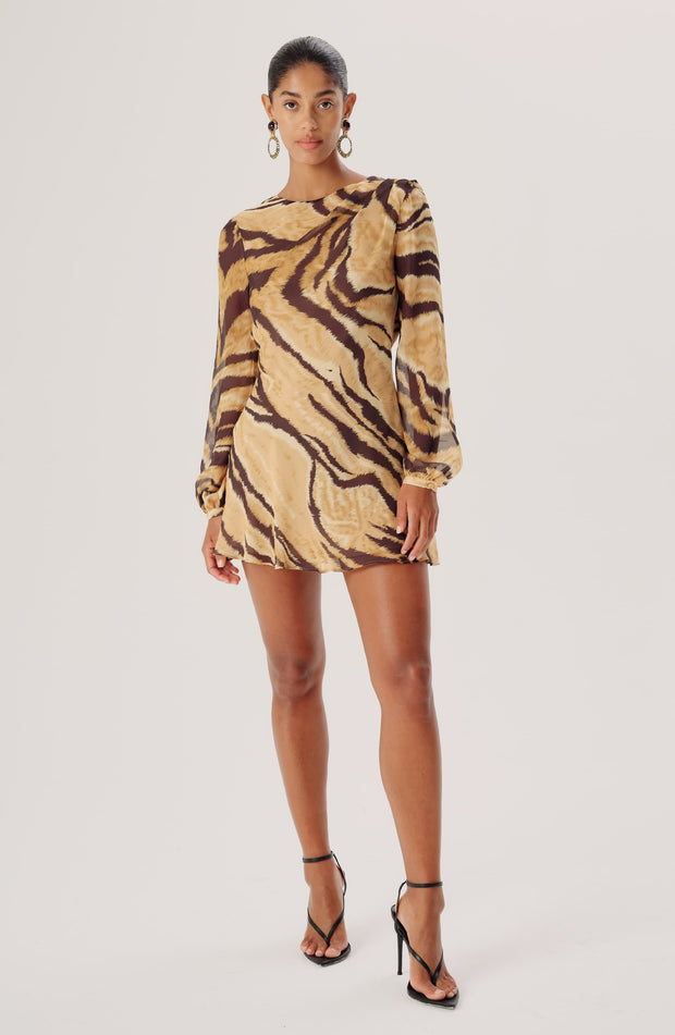 Timbra Dress - Tiger Printed