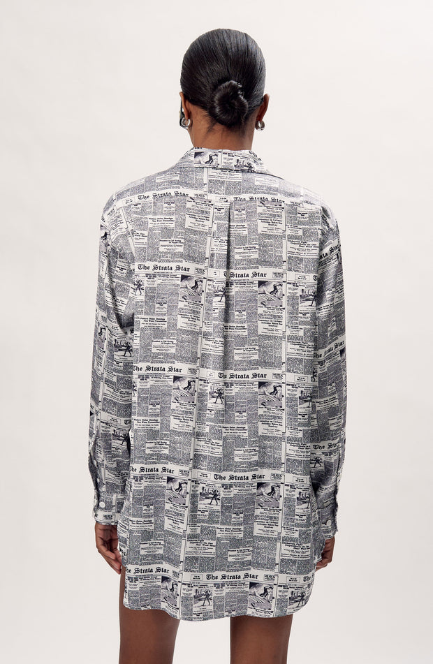 Rico Top - Newspaper Print Multi